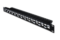 DIGITUS Patchpanel 1HE 24-Port modular geschirmt schwarz adapteris