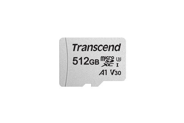 Transcend microSDXC 300S-A 512GB Class 10 UHS-I U3 V30 A1 atmiņas karte