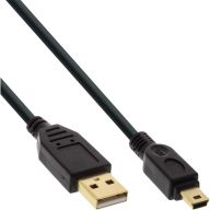 InLine 31803P 0.3m USB A Mini USB B Male Black USB Cable (31803P) kabelis, vads