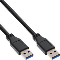 InLine 35203 USB 3.0 Kabel A an A schwarz 0.3m kabelis, vads