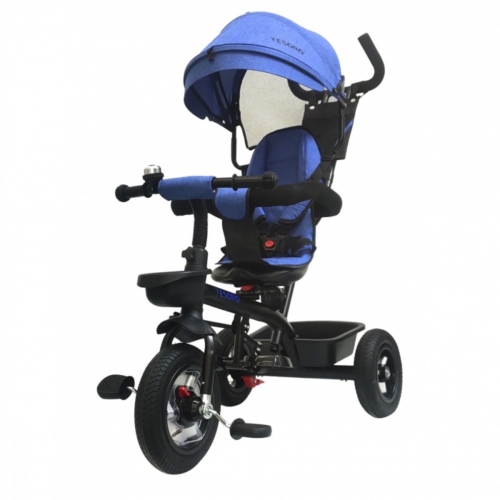 Tesoro Baby tricycle BT- 10 Frame Black-Blue bērnu ratiņi