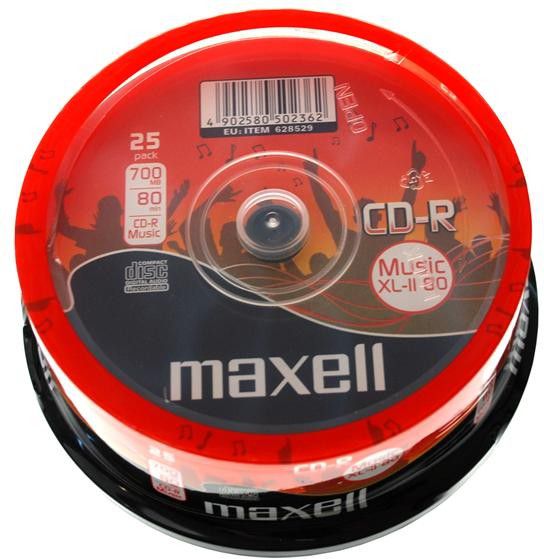 Maxell CD-R Music 700MB XL II cake 25   (628529.40) matricas