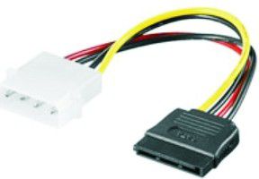 Goobay Molex - SATA, 0.15m, Multicolor (50674) kabelis datoram