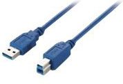equip 128293 USB3.0 Verbindungskabel USB-A Stecker auf USB-B Stecker 3m blau USB kabelis