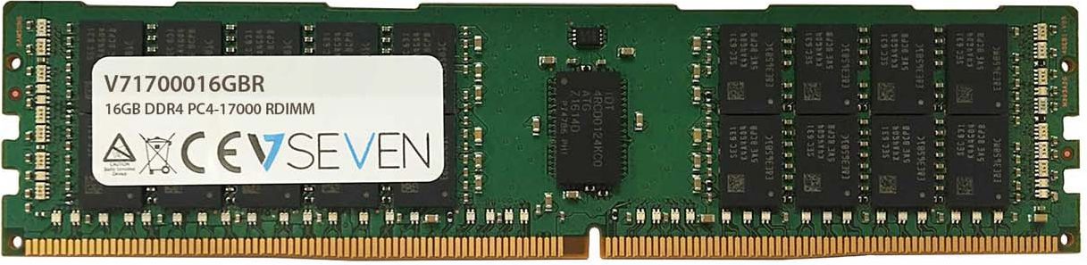 V7 - DDR4 - 16GB - DIMM 288- PIN - 2133 MHz / PC4- 17000 registered - ECC (V71700016GBR) operatīvā atmiņa
