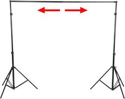 Walimex TELESCOPIC Background System, 120-307cm (15227) 15227 (4250234552271) foto, video aksesuāri