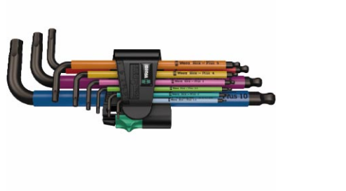 Wera 950/9 Hex-Plus Multicolour 1 - L-key set, metric, BlackLaser Elektroinstruments