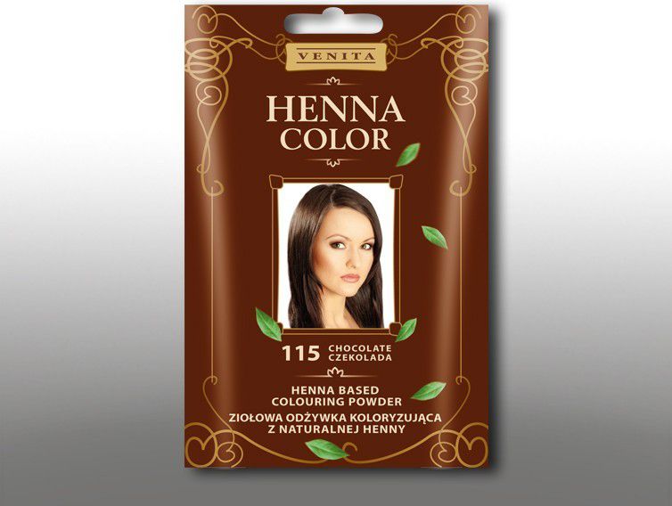 Venita Ziolowa odzywka koloryzujaca Henna Color 30g 115 czekolada V1080 (5902101511490)