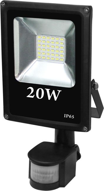 Naswietlacz Volteno Reflektor LED Slim 20W IP65 z czujnikiem ruchu (VO0766) VO0766 (5902409239140) apgaismes ķermenis