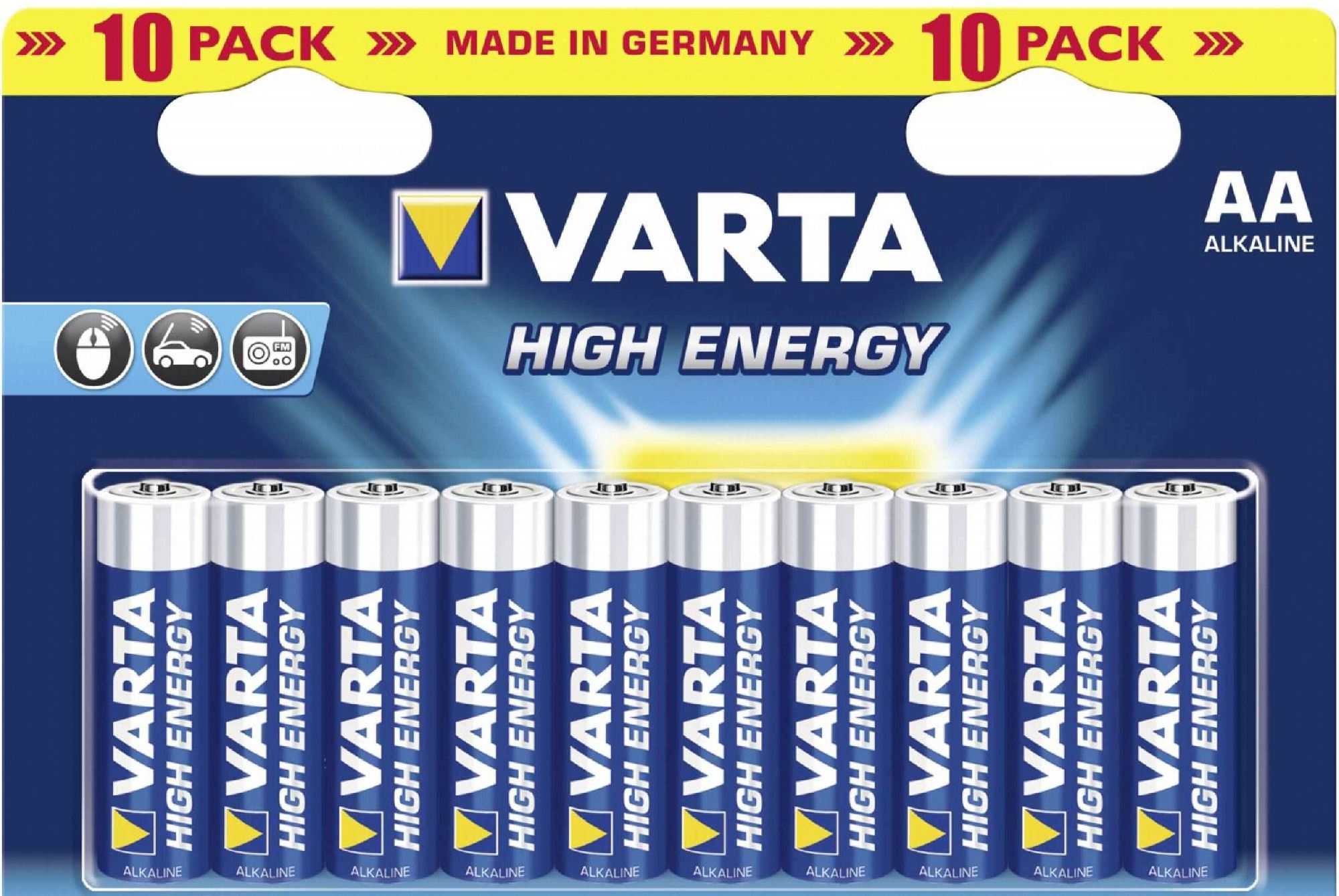 Varta 1x10 High Energy AA LR 6 4008496626809 Baterija