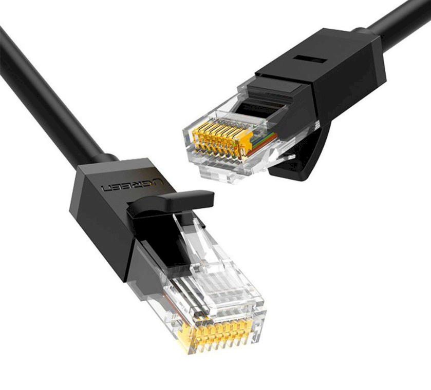 Ugreen LAN Vads / 6e cat / RJ45 / 2m / Melns tīkla kabelis
