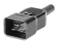 MicroConnect  C20 Connector Black With screw Terminals kabelis, vads