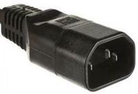 MicroConnect IEC Power Adaptor C14 Plug C14 Socket, Straight, Black kabelis, vads