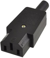 MicroConnect IEC Power Adaptor C13 Plug C13 Socket, Straight, Black kabelis, vads