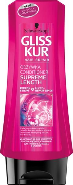 Schwarzkopf Gliss Kur Supreme Length Odzywka do wlosow ulatwiajaca rozczesywanie 200ml 68201185 (9000101201185)