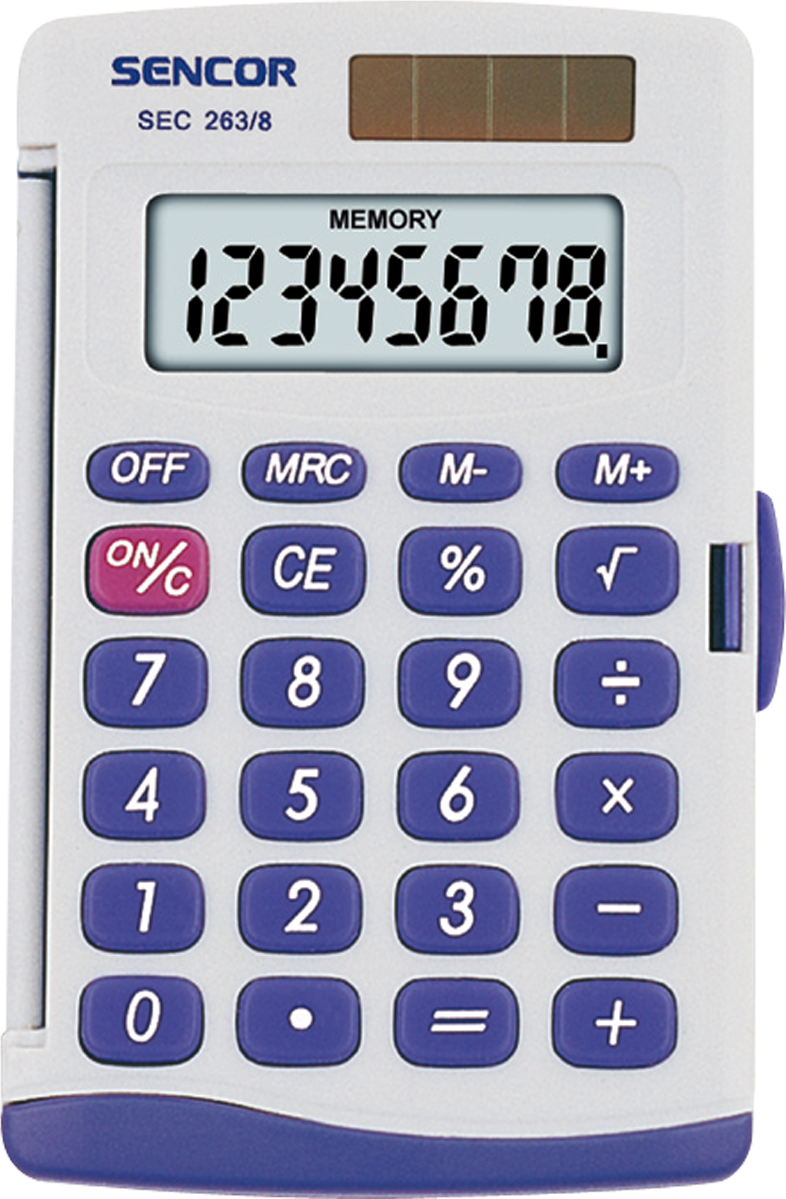 Calculator SEC 263/ 8    Handheld, 8 digitālCD kalkulators