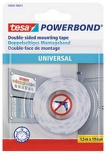 Tesa Powerbond Universal mounting tape 1.5M:19MM (H5856500-H5856501)