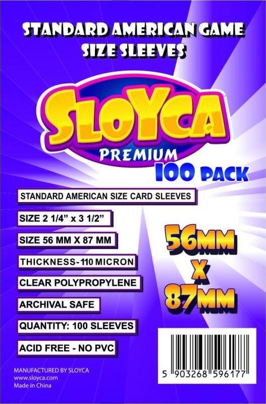 Sloyca Koszulki Standard American Premium 56x87mm(100szt) 363003 (5903268596177) galda spēle