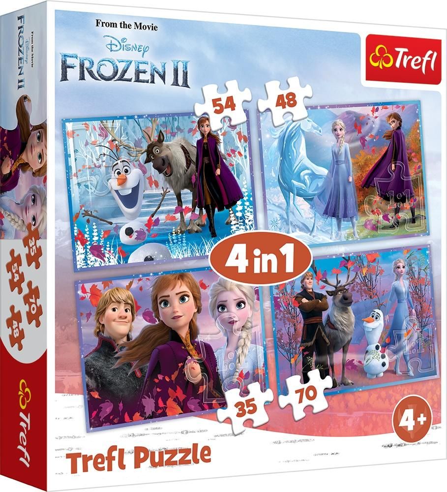 Trefl Puzzle 4in1 Frozen 2 - A journey into the unknown puzle, puzzle