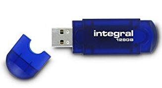 Integral USB 128GB USB 2.0 Flash Drive EVO blue USB Flash atmiņa