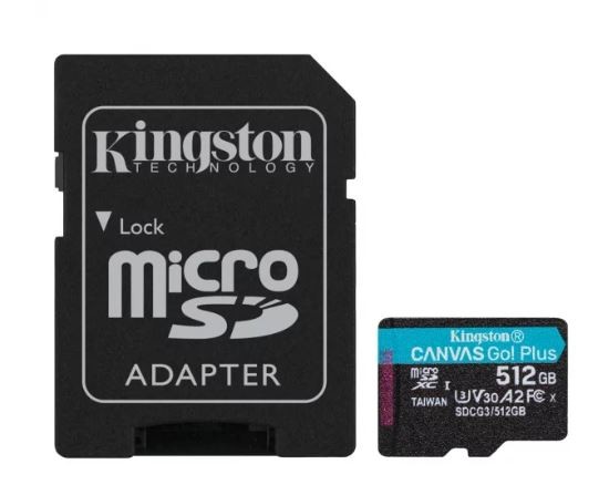 KINGSTON 512GB microSDXC Canvas Go Plus atmiņas karte