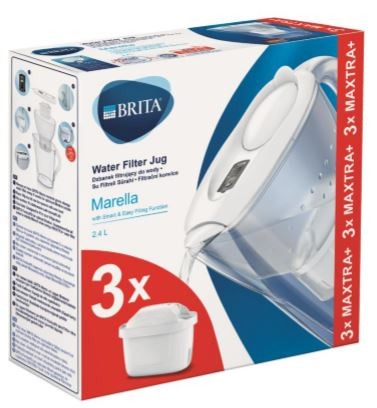 Brita Filter jug Marella MXplus white + 3 refills Virtuves piederumi