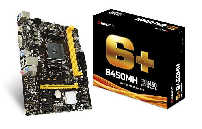 Biostar B450MH (B450,AM4,mATX,DDR4,VGA,AMD) pamatplate, mātesplate