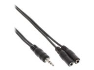 99300A 1m 3.5mm 2 x 3.5mm Schwarz Audio-Kabel (99300A) kabelis, vads