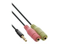 2m, 3.5mm/2x3.5mm 2m 3.5mm 2 x 3.5mm Schwarz Audio-Kabel (99302K) kabelis, vads