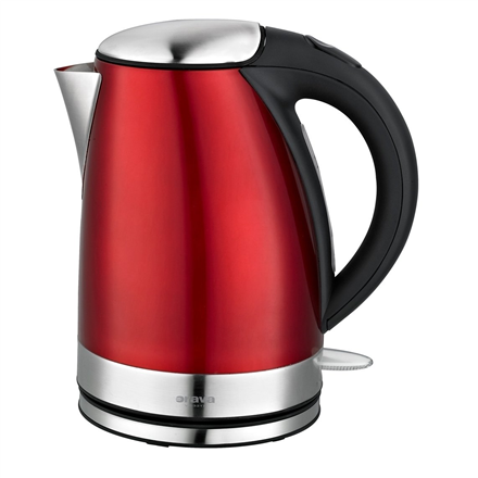 ORAVA Kettle  VK-3217 Standard, Stainless steel, Red/ stainless steel, 2000 W, 360° rotational base, 1.7 L Virtuves piederumi