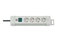 Brennenstuhl Premium-Line power strip 4 sockets 1.8 m white (1955540100) elektrības pagarinātājs