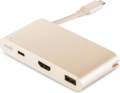 Moshi USB-C Multiport Adapter - gold USB centrmezgli
