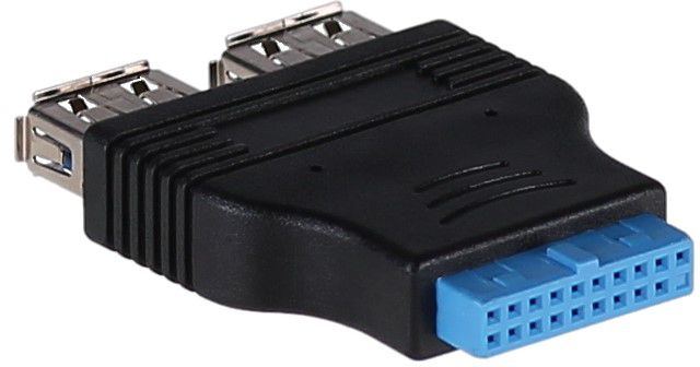 Akyga Adapter 2 x USB 3.0 - 19-pin (AK-CA-58) aksesuārs datorkorpusiem