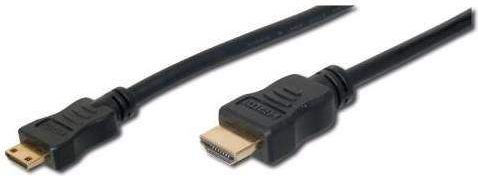 Kabel Assmann HDMI Mini - HDMI 3m czarny (AK330106030S) kabelis video, audio