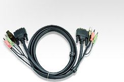 Aten Kable KVM, 1.8m, Czarny (2L7D02U) 2L7D02U (4710423773530) kabelis datoram