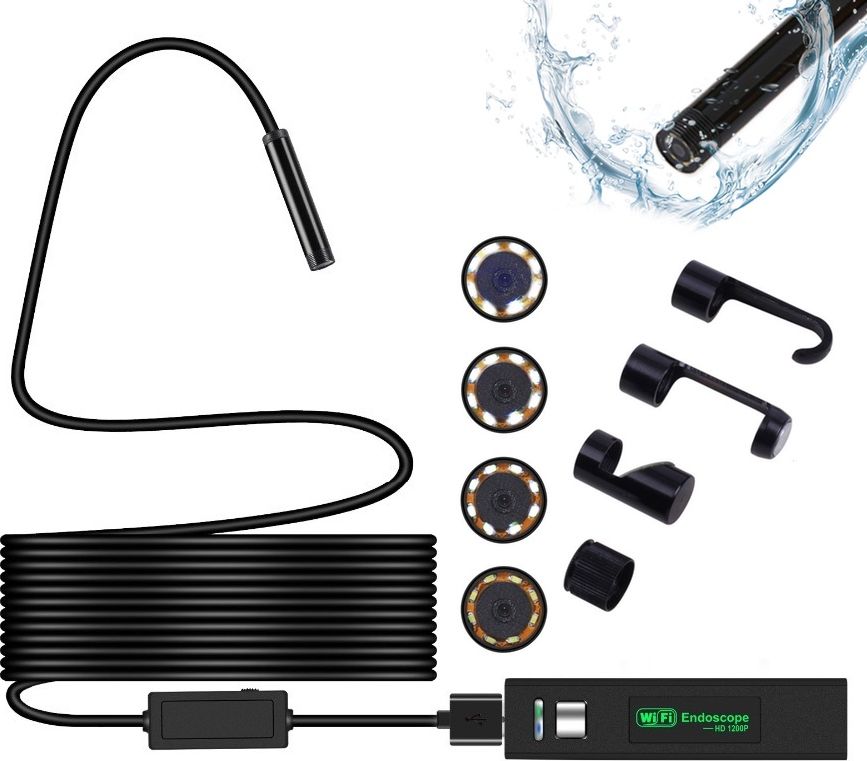 Xrec Endoscope / Inspection Camera / Wi-Fi Usb 1200p 8mm - 2 Meters foto, video aksesuāri