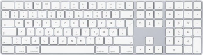 Apple MQ052D/A Bluetooth QWERTZ Deutsch white Tastatur (MQ052D/A) Datora pele