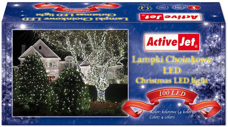 Lampki choinkowe Activejet 100 LED kolorowe CL10010RGBO (5901443099796) Ziemassvētku lampiņas
