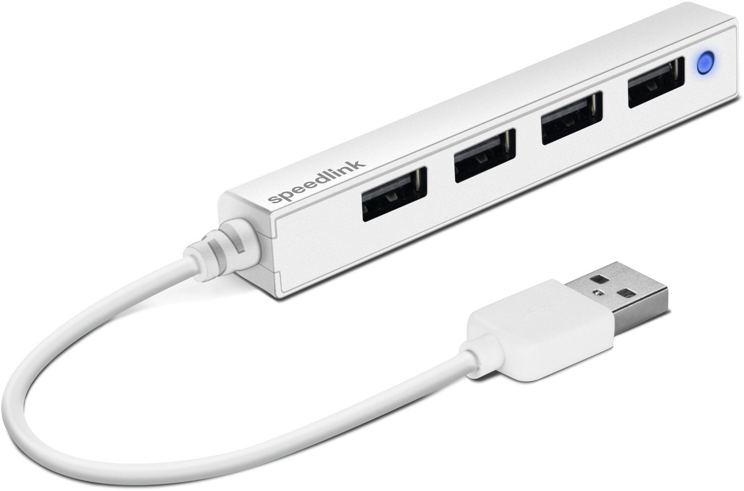 Speedlink Snappy Slim 4-port USB 2.0 Passive, white (SL-140000-WE) USB centrmezgli