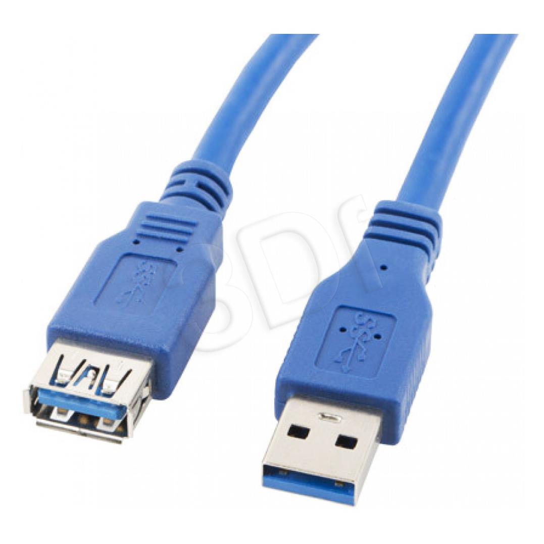 Lanberg CA-US3E-10CC-0030-B (USB 3.0 M - USB 3.0 F; 3m; blue color) USB kabelis