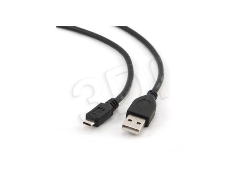 Gembird micro USB cable 2.0 AM-MBM5P black 3m USB kabelis