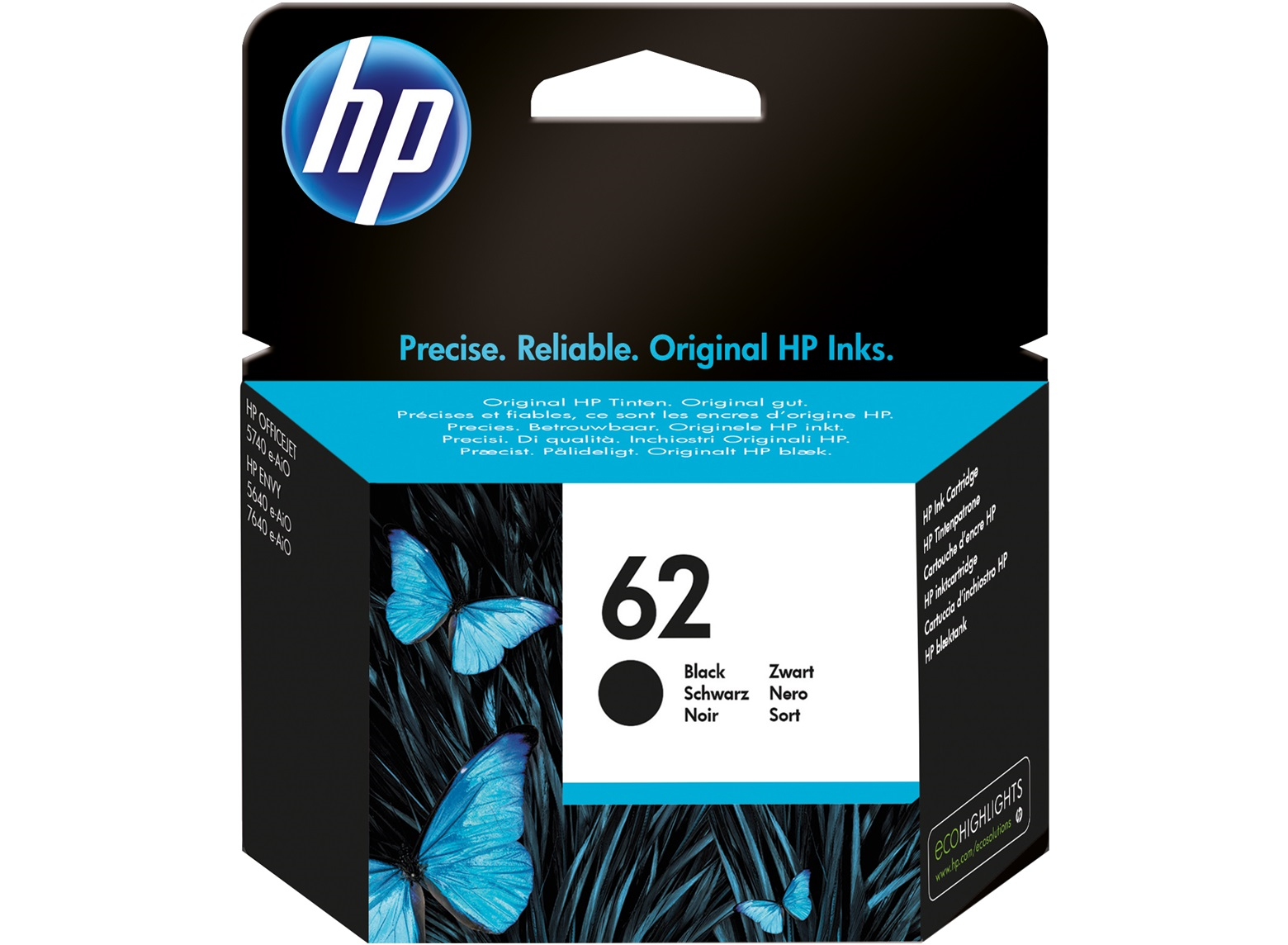 HP C2P04AE ink cartridge black No. 62 kārtridžs