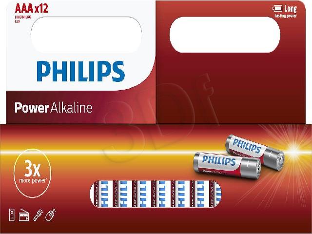 PHILIPS ALKALINE BATTERY LR03 AAA (12 PCS.) Baterija