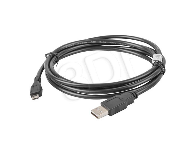 Cable USB 2.0 micro AM-MBM5P 1.8M black USB kabelis