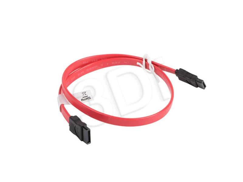 Lanberg CA-SASA-10CU-0050-R (SATA - SATA ; 0,50m; red color) kabelis datoram