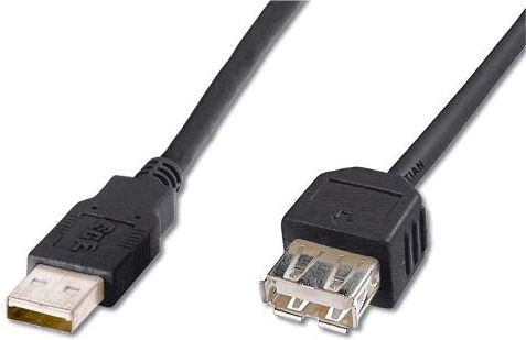 Kabel USB PremiumCord USB-A - USB-A 1 m Czarny (kupaa1bk) USB kabelis