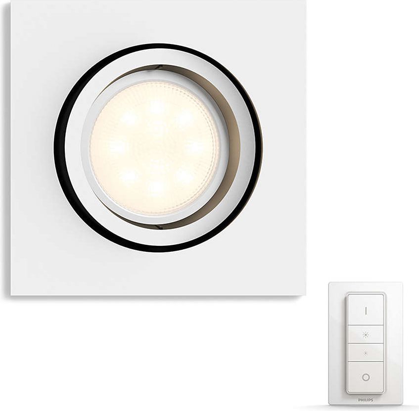 Philips Hue Milliskin LED Downlight Square white apgaismes ķermenis