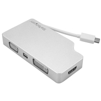 StarTech.com Aluminium Reise A/V Adapter 4-in-1 USB-C auf VGA, DVI, HDMI oder... adapteris