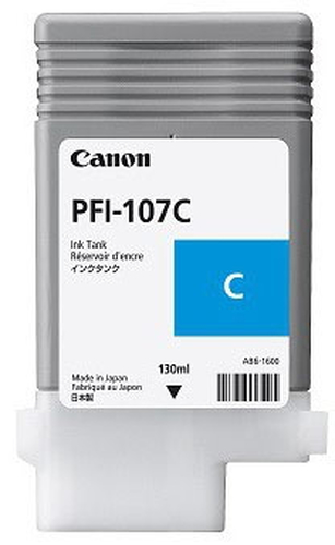 Ink Canon PFI107C cyan  | 130ml |  iPF68X, 78X kārtridžs