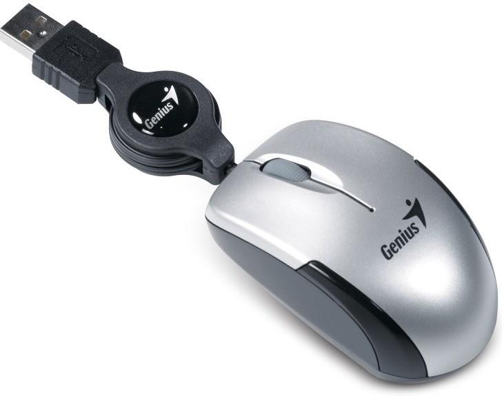 Genius mouse Micro Traveler V2, USB, silver Datora pele